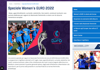 Tutti gli aggiornamenti sull’Europeo delle Azzurre: su figc.it uno speciale per seguire l’Italia a Women’s Euro 2022