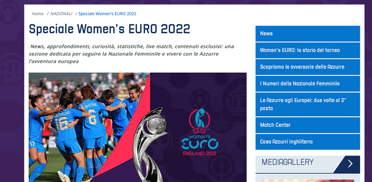 Tutti gli aggiornamenti sull’Europeo delle Azzurre: su figc.it uno speciale per seguire l’Italia a Women’s Euro 2022