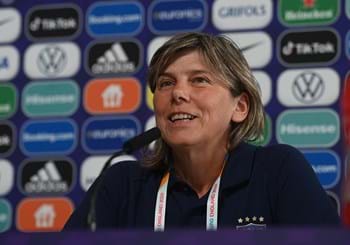 Conferenza stampa CT Bertolini e Gama | Italia-Belgio | Women's EURO 2022