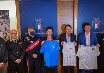 Il Ct Mancini incontra la Fondazione "Città della Speranza" e l'Arma dei Carabinieri 
