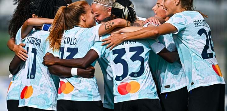 L’Inter batte la Sampdoria 2-0 ed è in testa da sola, pareggio tra Pomigliano e Como