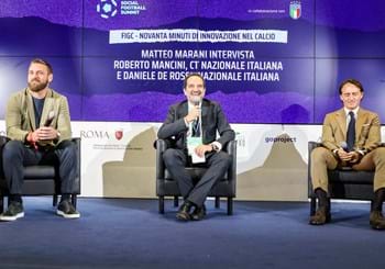Mancini and De Rossi at the Social Football Summit: "The future of the Azzurri is down to our trust in youth"
