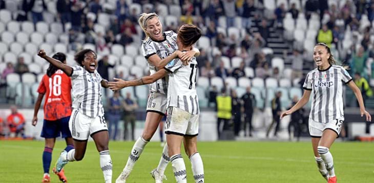 La Juve ferma sull'1-1 le campionesse d'Europa del Lione: francesi avanti con Horan, poi l'autogol di Malard