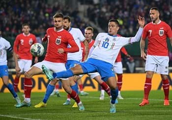 Azzurri end 2022 in defeat, Austria win with goals from Schlager and Alaba