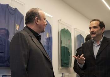 Rafa Benitez in visita al Museo del Calcio