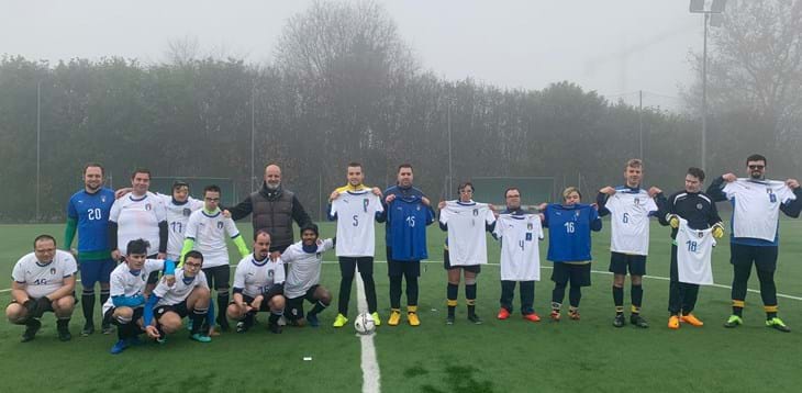 Maglie della Nazionale per tutti i giocatori delle partite disputate in Lombardia il 17 dicembre
