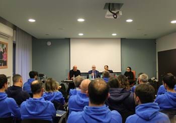 Bari, conclusa la riunione FIGC-SGS con il Presidente Vito Tisci, il Segretario  Vito Di Gioia e la Psicologa Sara Landi