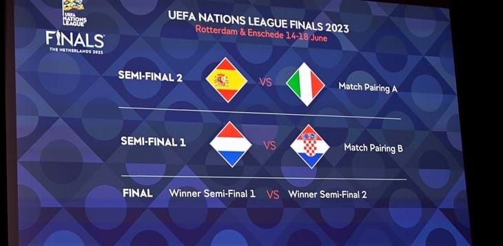 The Nations League semi-final will see Italy face Spain, the challenge against the Red Fury is on 15 June in Enschede