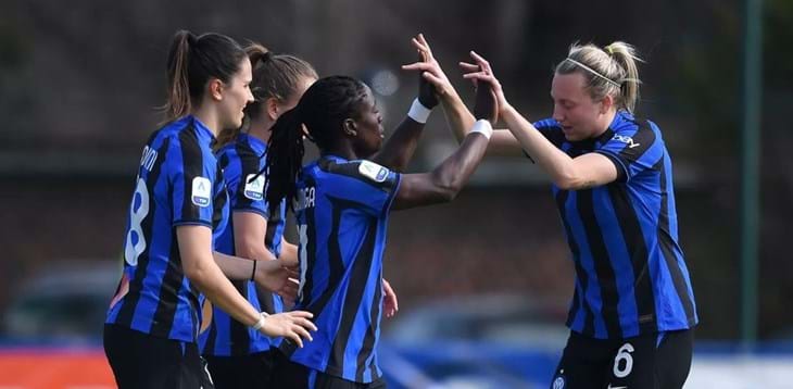 L'Inter vince in rimonta a sorpassa la Fiorentina al terzo posto. Sassuolo, 2-0 al Pomigliano in trasferta