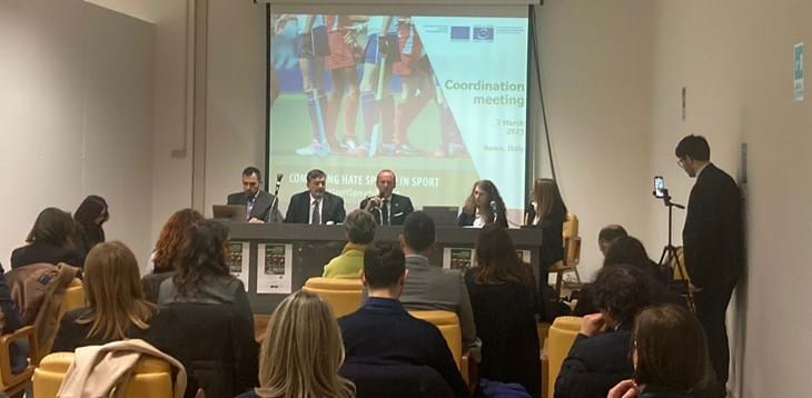 In Rome a meeting between the main players of the 'Combating Hate Speech in Sport' project to counter hate speech in sport