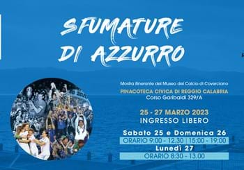 'Sfumature di Azzurro' presentata a Reggio Calabria la mostra itinerante del Museo del Calcio. Ingresso gratuito alla Pinacoteca Civica