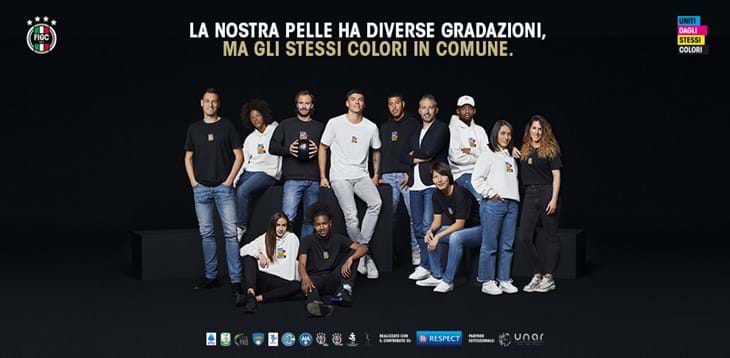 Italian football against racial discrimination, #UNITIDAGLISTESSICOLORI