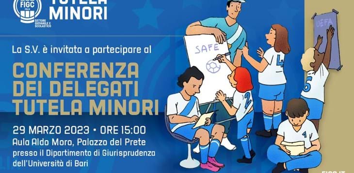 Mercoledì 29 marzo a Bari l’incontro con i delegati regionali per la tutela dei minori tesserati per le società