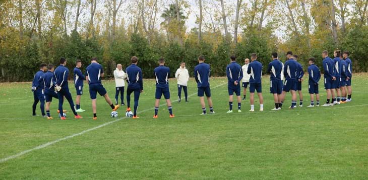 The Azzurrini hold double session after arriving in Argentina