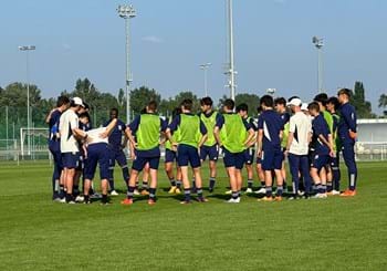 Recovery session for the Azzurrini before Slovakia on Wednesday in final group game