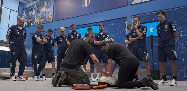 A Coverciano una sessione di formazione sulla Rianimazione Cardiopolmonare per gli Azzurri