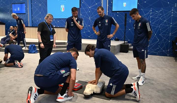 Azzurri, formazione sulla Rianimazione Cardiopolmonare
