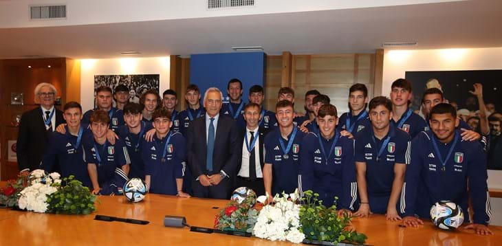 Gravina accoglie gli Azzurrini al loro rientro dall'Argentina. “Siete stati uno spot meraviglioso per il calcio italiano”