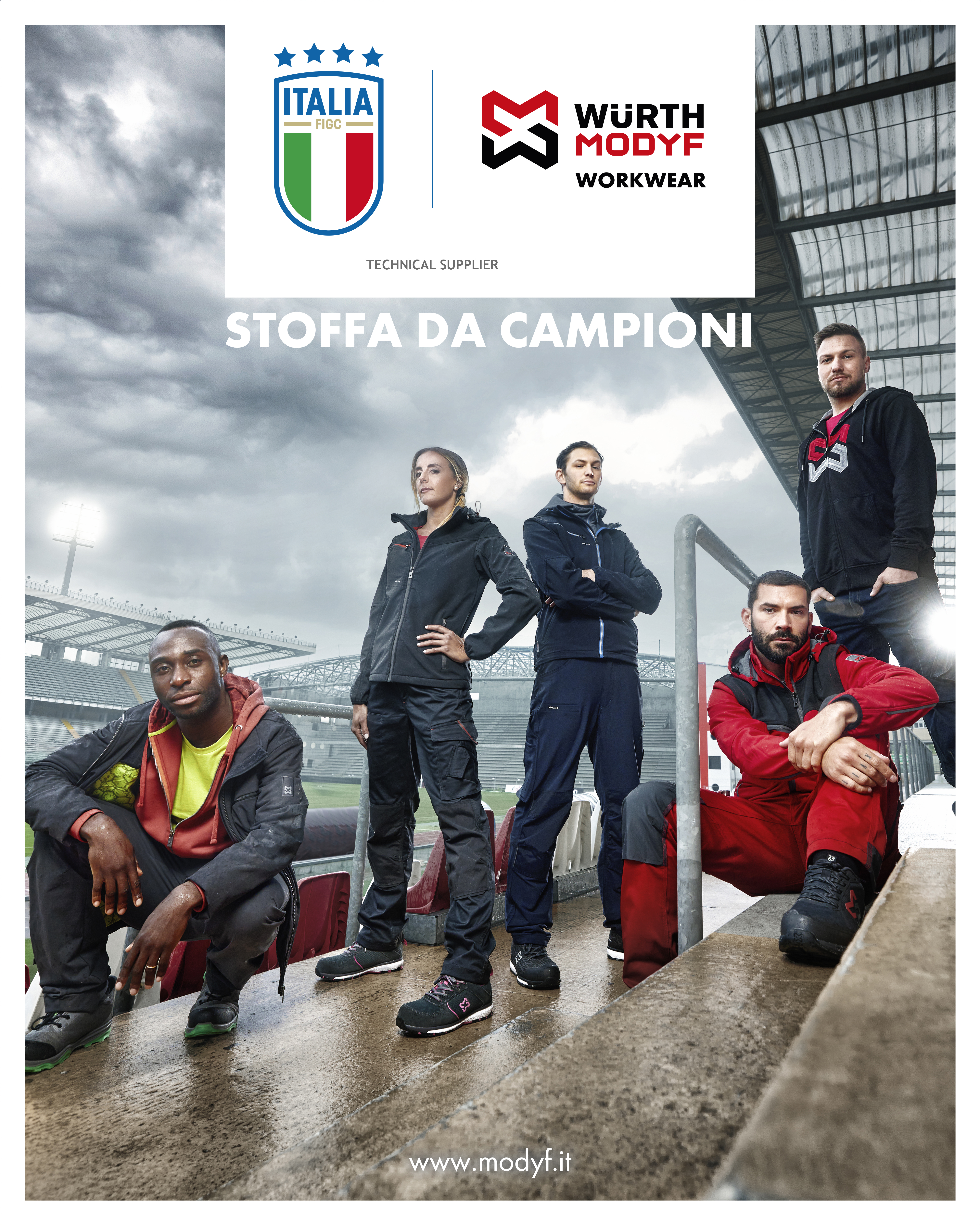 Würth MODYF is the technical supplier of the FIGC and of the Italian  national football teams