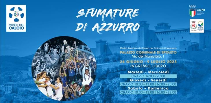 ‘Sfumature di Azzurro’: la mostra itinerante del Museo del Calcio fa tappa a Spoleto