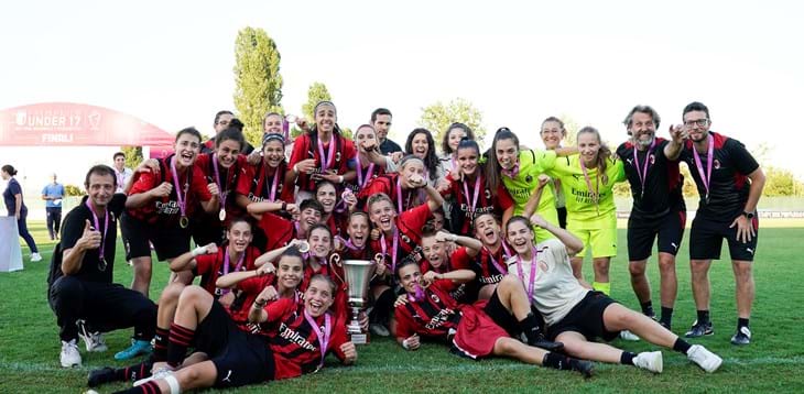Under 17 femminile, domenica le semifinali a Senigallia: apre Roma-Juventus, poi il derby di Milano. Rossonere campionesse in carica