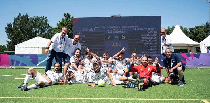 L'Italia ha conquistato la medaglia d'oro nel futsal ai Giochi Mondiali di Special Olympics, a Berlino