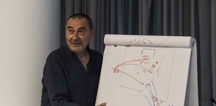 Maurizio Sarri docente al Master allenatori: “È sempre un piacere venire a Coverciano”