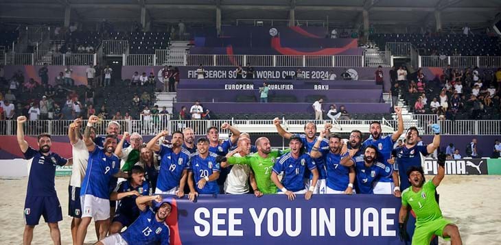 L’Italia vola al Mondiale di Beach Soccer: il 4-3 alla Spagna vale la qualificazione a Dubai 2024