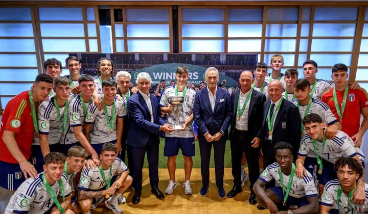 L'omaggio della FIGC agli Azzurrini dell'Under 19 Campioni d'Europa