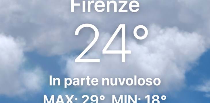 La prima bella notizia: niente acquazzone. E iI calcio fa ancora sognare Tiziano...