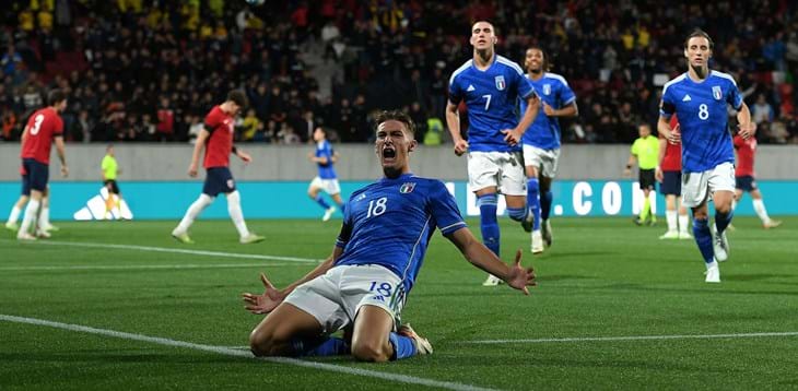 Prima Baldanzi, poi Esposito: a Bolzano fa festa l'Italia. Norvegia ko, secondo successo di fila per gli Azzurrini