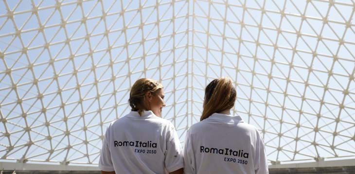 The Azzurri and the Azzurre support Rome’s bid for the World Expo 2030