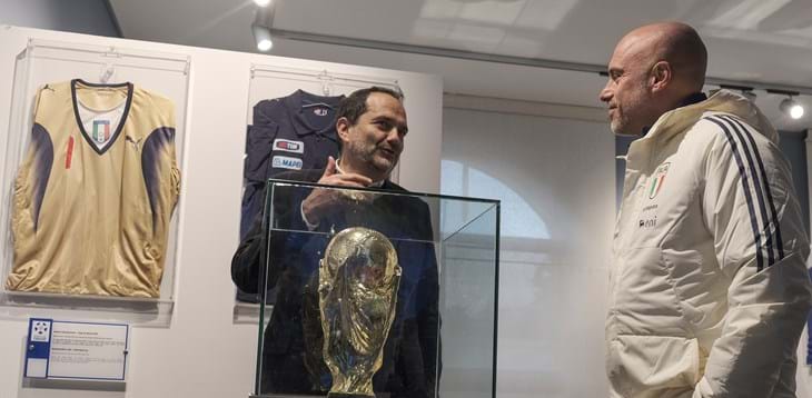 Il Ct Soncin in visita al Museo del Calcio: “Qui si respira davvero la magia della maglia azzurra”