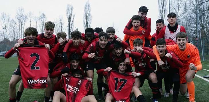 Under 15 Serie A e B, il Milan vince 2-1 in rimonta il derby e scavalca l'Inter al 2° posto: decide una magia di Avogadro