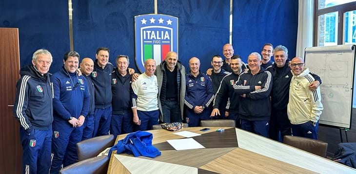 Luciano Spalletti was a guest at the Gironi Tournament that took place at the Federal Technical Center.