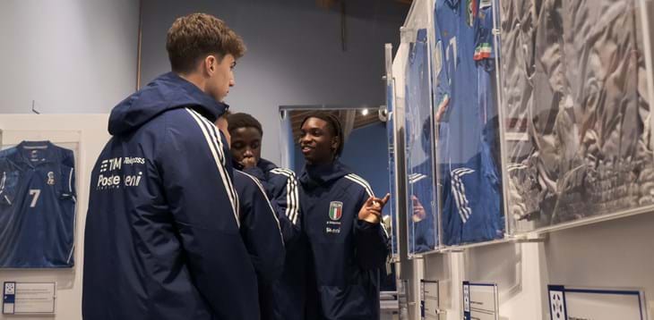 Alla scoperta della storia azzurra: la Nazionale Under 15 in visita al Museo del Calcio