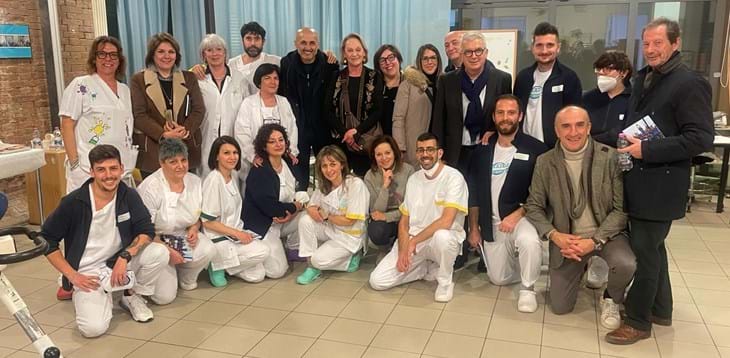 Il commissario tecnico Luciano Spalletti in visita al centro clinico Auxilium Vitae di Volterra