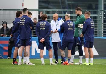 L'allenamento degli Azzurri sul campo intitolato a Gianluca Vialli