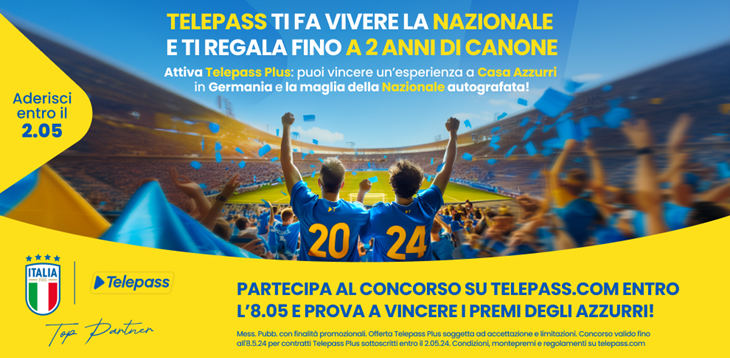 Telepass: al via il concorso per volare in Germania con gli Azzurri