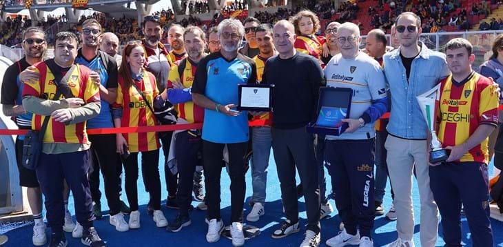 L'Adelfia Lecce premiata al 'Via del Mare' dal presidente Sticchi Damiani: