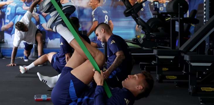 The Azzurri train with Technogym: the most advanced physical training solutions for the National Team in Iserlohn