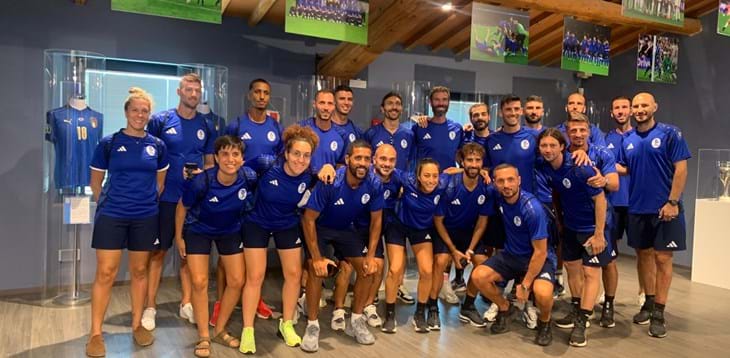Gli allievi del 'corso speciale' per allenatore UEFA B al Museo del Calcio: una visita tra i cimeli della storia azzurra