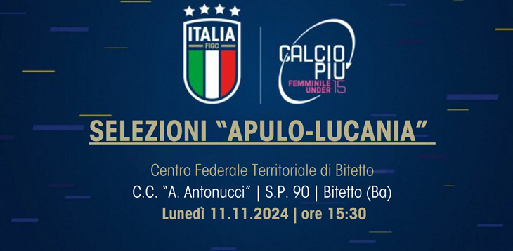 Convocazioni per la Selezione Femminile Under 15