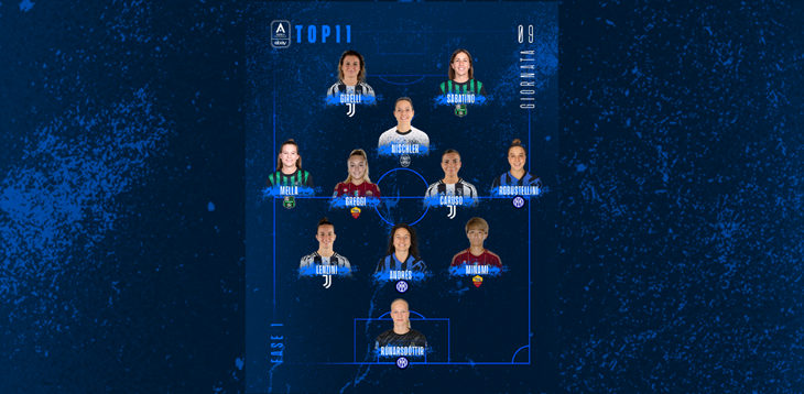 La Top 11 della 9ª giornata: le intramontabili Girelli e Sabatino guidano l’attacco della formazione del weekend