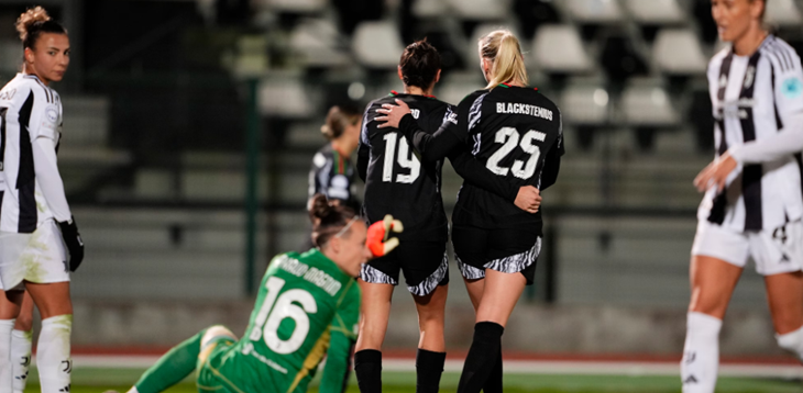 La Juventus crolla contro l’Arsenal, a Biella finisce 4-0 per le londinesi. Stasera la Roma ospita il Lione