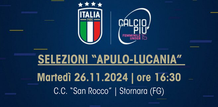 Convocazioni per la Selezione Femminile Under 15