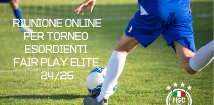 Riunione online per il Torneo Esordienti Fair Play Elite 2024/2025