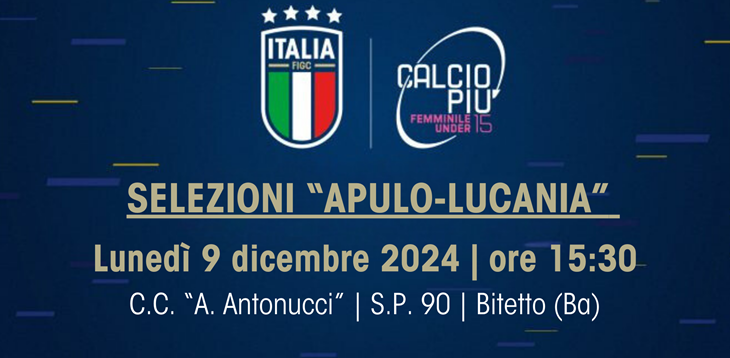 Convocazioni per la Selezione Femminile Under 15