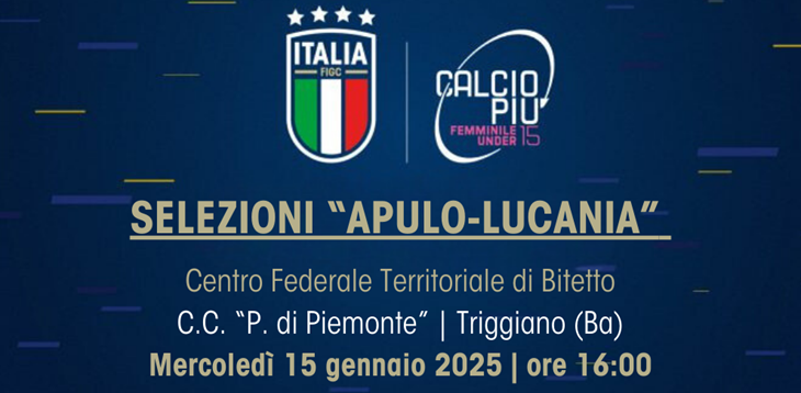 Convocazioni per la Selezione Femminile Under 15
