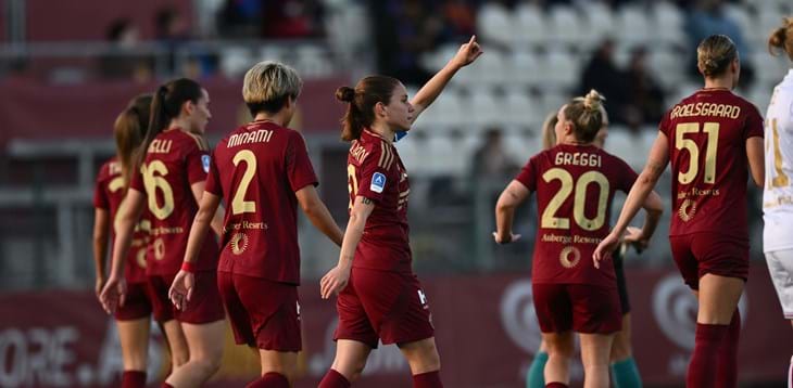 Giugliano miglior marcatrice della storia della Roma, Clelland raggiunge quota 100. Primo punto del Napoli con la Juventus